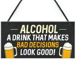 Red Ocean Funny Man Cave Decor Gifts Bar Signs Hanging Home Bar Signs Novelty Gift Signs - thumbnail 1