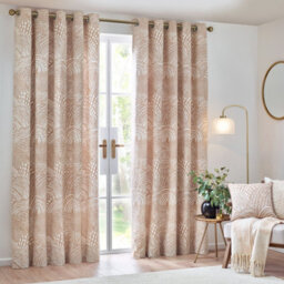 HÖEM Hoem Nola Abstract Room Darkening Eyelet Curtain Pair Oat (W)229Cm X (D)137Cm - thumbnail 2