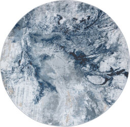 Livabliss Round Jolie-Abstract Blue Grey Beige Black Modern Marble Living Dining Bedroom Rug 160 X 160 Cm Easy Care, Non Shedding - thumbnail 1