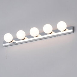 Litecraft Tasmieno Chrome 5 Lamp Hollywood Style Bathroom Wall Light - thumbnail 3