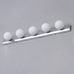 Litecraft Tasmieno Chrome 5 Lamp Hollywood Style Bathroom Wall Light - thumbnail 4