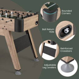 Costway 137Cm Foosball Table Freestanding Games Table With 2 Balls & 26 Players - thumbnail 8