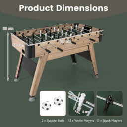Costway 137Cm Foosball Table Freestanding Games Table With 2 Balls & 26 Players - thumbnail 2