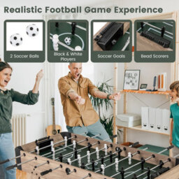 Costway 137Cm Foosball Table Freestanding Games Table With 2 Balls & 26 Players - thumbnail 5