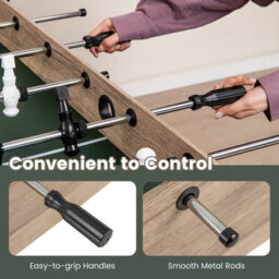 Costway 137Cm Foosball Table Freestanding Games Table With 2 Balls & 26 Players - thumbnail 6