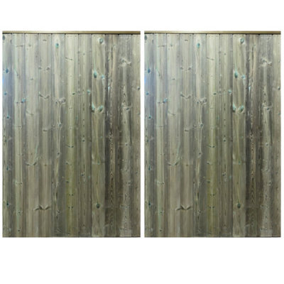 Ruby UK 3/4 Split T&g Entrance Gate Pair Ruby Clovelly Mortice & Tenon Wooden Gates