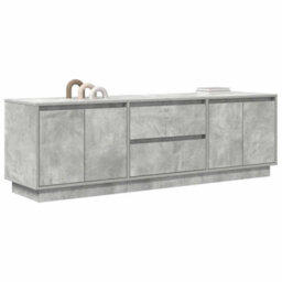 Berkfield Tv Cabinet With Led Lights Concrete Grey 160.5X41X50 Cm - thumbnail 5