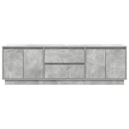 Berkfield Tv Cabinet With Led Lights Concrete Grey 160.5X41X50 Cm - thumbnail 7