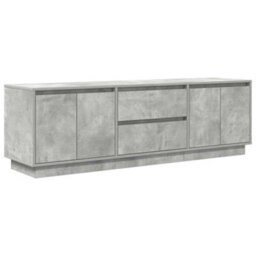Berkfield Tv Cabinet With Led Lights Concrete Grey 160.5X41X50 Cm - thumbnail 3