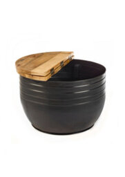 Elm Home And Garden Wooden Metal Round Coffee Table Storage Lift Lid H46 X W75.5 X D75.5 - thumbnail 2
