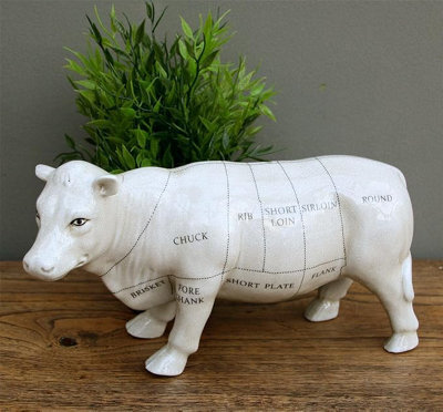 Geko Ceramic Cow Ornament, 29Cm - image 1