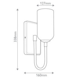 Luminosa Lighting Elstead Kichler Solia Wall Lamp Contemporary Brushed Nickel, Black 3000K Ip44 1X G9 - thumbnail 3