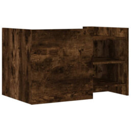 Berkfield Coffee Table Smoked Oak 80X50X50 Cm Engineered Wood - thumbnail 6
