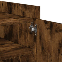 Berkfield Coffee Table Smoked Oak 80X50X50 Cm Engineered Wood - thumbnail 9