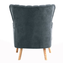 Darphe Faux Wool Upholstered Armchair And Footstool - thumbnail 4