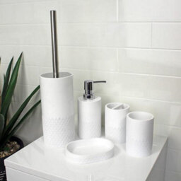 Showerdrape Chantilly White Toothbrush Holder - thumbnail 3