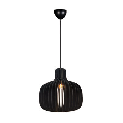 Nordlux Hazo Wood Pendant Light Easy Assemble Black,mains - image 1