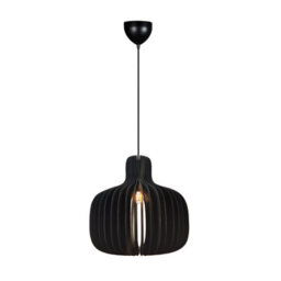 Nordlux Hazo Wood Pendant Light Easy Assemble Black,mains