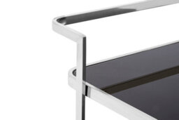 Orsina Stylish Chrome Drinks Trolley, Durable Garden Drinks Trolley For Bedroom, Spacious Kitchen Storage Trolley - thumbnail 4