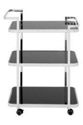 Orsina Stylish Chrome Drinks Trolley, Durable Garden Drinks Trolley For Bedroom, Spacious Kitchen Storage Trolley - thumbnail 3