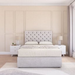 Sloomy Mayfair Silver Plush 6Ft Memory Foam Bed Set With 2 Drawers, Mattress & Headboard- Super King - thumbnail 3