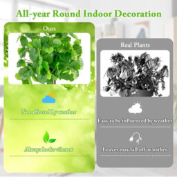 Gainoom Artificial Crabapple Tree Fake Plant In Pot Indoor Potted Floor Plant Decor - thumbnail 5