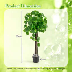Gainoom Artificial Crabapple Tree Fake Plant In Pot Indoor Potted Floor Plant Decor - thumbnail 2