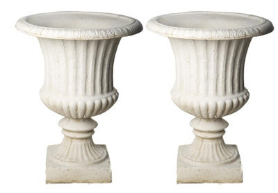 Extra Large White/cream Ancient Greek Style Fluted Vase Planter Urn - image 1