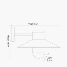 Pacific Lifestyle Dark Grey Mains Powered Outdoor Wall Light Fisherman Garden Lights - thumbnail 8
