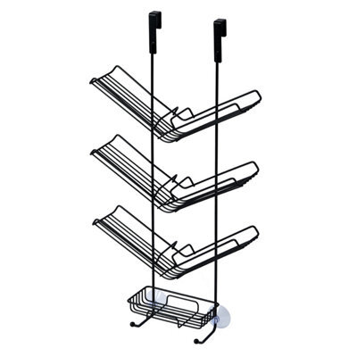 Showerdrape Atrium 3 Tier Hanging Black Shower Caddy - image 1