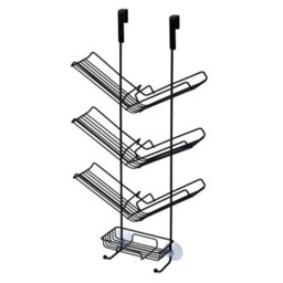 Showerdrape Atrium 3 Tier Hanging Black Shower Caddy - thumbnail 1