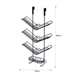 Showerdrape Atrium 3 Tier Hanging Black Shower Caddy - thumbnail 2