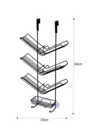 Showerdrape Atrium 3 Tier Hanging Black Shower Caddy - thumbnail 6