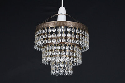 Luminosa Lighting Luminosa Kiel Non Electric Tier Crystal Pendant Ceiling Light