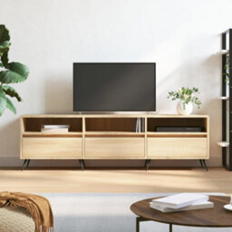 Berkfield Sturdy Tv Cabinet Sonoma Oak 150X30X44.5 Cm Engineered Wood - thumbnail 2