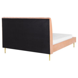 Beliani Bed Velvet Marville 160 X 200 Cm (Eu King Size) Peach Pink - thumbnail 6