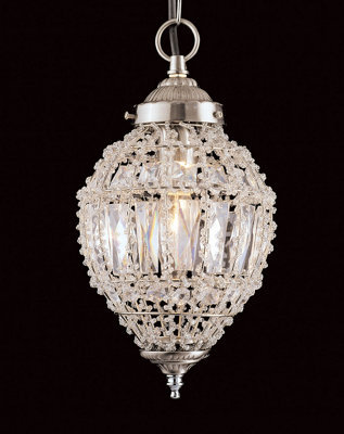 Luminosa Lighting Luminosa Bombay Beaded Satin Nickel Pendant Pendant Ceiling Light