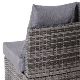 Wyld Haus Reka Grey 5-Piece Half-Round Outdoor Rattan Sofa Set With Semi-Circle Coffee Table - thumbnail 7