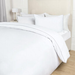 OHS Luxury Duvet Cover Set Piped Edge Soft Quilt Pillowcase Bedding - thumbnail 2