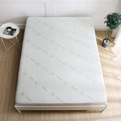 Homespace Direct Ltd Homespace Direct Bamboo Waterproof Mattress Protector Breathable No Noise Premium Deep Fitted Sheet Double - image 1