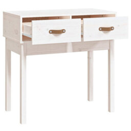 Berkfield Console Table White 76.5X40X75 Cm Solid Wood Pine - thumbnail 4