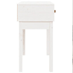 Berkfield Console Table White 76.5X40X75 Cm Solid Wood Pine - thumbnail 5