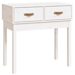 Berkfield Console Table White 76.5X40X75 Cm Solid Wood Pine - thumbnail 2