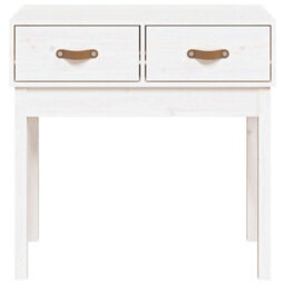 Berkfield Console Table White 76.5X40X75 Cm Solid Wood Pine - thumbnail 3