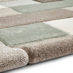 Grey/green Rug, Stain-Resistant Handmade Rug, Geometric Rug, Modern Rug For Bedroom, & Dining Room-120Cm X 170Cm - thumbnail 7