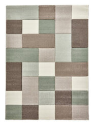 Grey/green Rug, Stain-Resistant Handmade Rug, Geometric Rug, Modern Rug For Bedroom, & Dining Room-120Cm X 170Cm - thumbnail 9