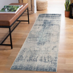 Maia Washable Low Pile Non Slip Mist Abstract Area Rug - Navy, 160 X 240 Cm (Rectangular) - thumbnail 5