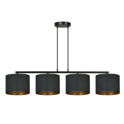 Emibig Lighting Emibig Hilde Pendant Lamp 4 X E27 Black With Black Shade - image 1