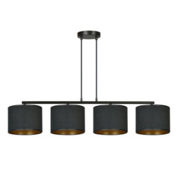 Emibig Lighting Emibig Hilde Pendant Lamp 4 X E27 Black With Black Shade - thumbnail 1