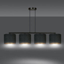 Emibig Lighting Emibig Hilde Pendant Lamp 4 X E27 Black With Black Shade - thumbnail 4